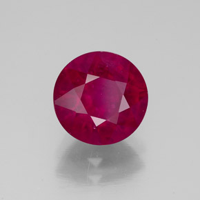 Rubis rouge naturelle coupe roude, 2,79 ct, VS-SI