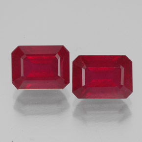 Achetez naturel ct rouge rubis gems, taille émeraude, en provenance madagascar chez gemselect. en stock, livraison internationale!