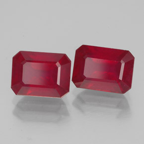 Achetez naturel ct rouge rubis gems, taille émeraude, en provenance madagascar chez gemselect. en stock, livraison internationale!