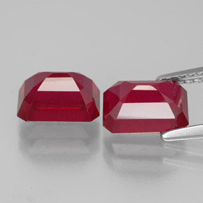 Achetez naturel ct rouge rubis gems, taille émeraude, en provenance madagascar chez gemselect. en stock, livraison internationale!