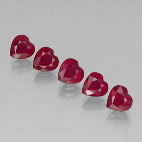 Achetez naturel ct rouge rubis gems, forme de coeur, en provenance madagascar chez gemselect. en stock, livraison internationale!