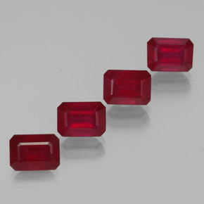 Achetez naturel ct rouge rubis gems, taille émeraude, en provenance madagascar chez gemselect. en stock, livraison internationale!