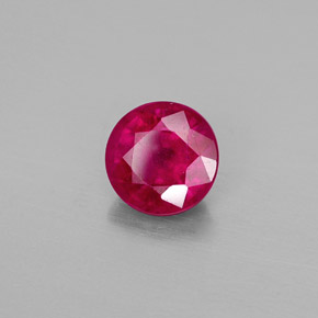 Rubis rouge naturelle coupe roude, 1,94 ct, VS-SI