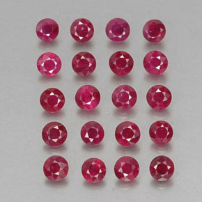 Achetez naturel ct rouge rubis gems, coupe roude, en provenance myanmar (birmanie) chez gemselect. en stock, livraison internationale!
