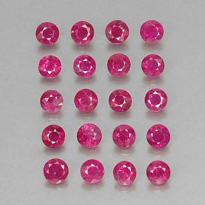 Achetez naturel ct rouge rubis gems, coupe roude, en provenance myanmar chez gemselect. en stock, livraison internationale!