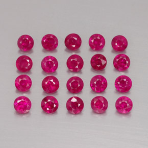 Achetez naturel ct rouge rubis gems, coupe roude, en provenance myanmar (birmanie) chez gemselect. en stock, livraison internationale!