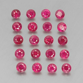 Achetez naturel ct rouge rubis gems, coupe roude, en provenance myanmar (birmanie) chez gemselect. en stock, livraison internationale!