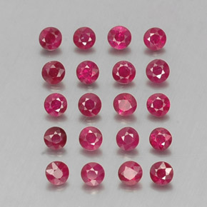 Achetez naturel ct rouge rubis gems, coupe roude, en provenance myanmar (birmanie) chez gemselect. en stock, livraison internationale!