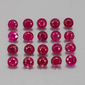 Achetez naturel ct rouge rubis gems, coupe roude, en provenance myanmar (birmanie) chez gemselect. en stock, livraison internationale!