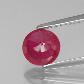 Rubis rouge naturelle coupe roude, 1,73 ct, VS-SI