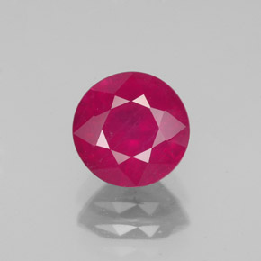 Rubis rouge naturelle coupe roude, 1,89 ct, VS-SI