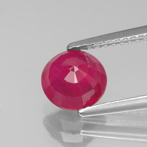 Rubis rouge naturelle coupe roude, 1,89 ct, VS-SI