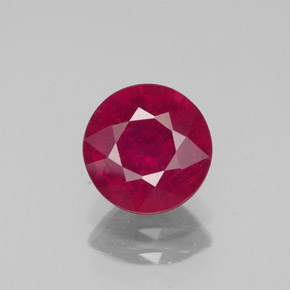 Rubis rouge naturelle coupe roude, 1,80 ct, VS-SI