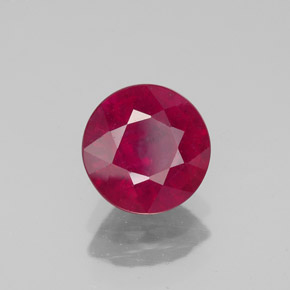 Rubis rouge naturelle coupe roude, 1,80 ct, VS-SI