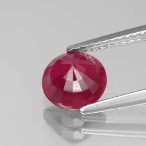 Rubis rouge naturelle coupe roude, 1,80 ct, VS-SI
