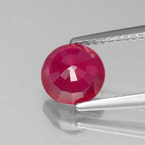 Rubis rouge naturelle coupe roude, 1,89 ct, VS-SI