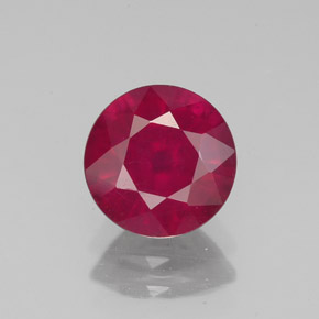 Rubis rouge naturelle coupe roude, 1,82 ct, VS-SI