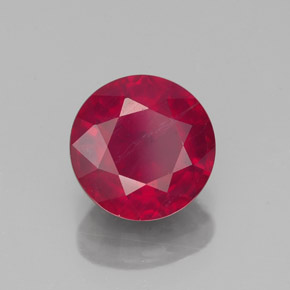 Rubis rouge naturelle coupe roude, 1,85 ct, VS-SI