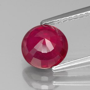 Rubis rouge naturelle coupe roude, 1,85 ct, VS-SI