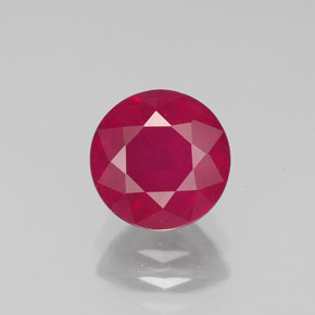 Rubis rouge naturelle coupe roude, 2,00 ct, VS-SI