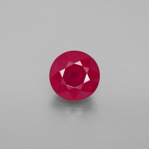 Rubis rouge naturelle coupe roude, 1,94 ct, VS-SI
