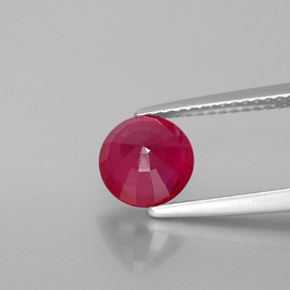 Rubis rouge naturelle coupe roude, 1,94 ct, VS-SI