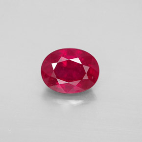 Rubis rouge naturelle coupe ovale, 2,88 ct, VS-SI