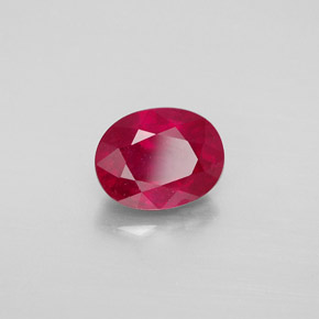Rubis rouge naturelle coupe ovale, 2,88 ct, VS-SI