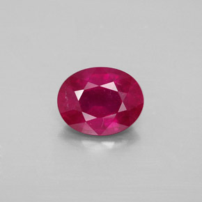 Rubis rouge naturelle coupe ovale, 2,28 ct, VS-SI