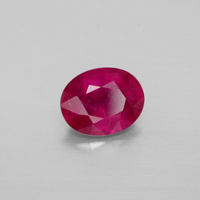 Rubis rouge naturelle coupe ovale, 2,28 ct, VS-SI