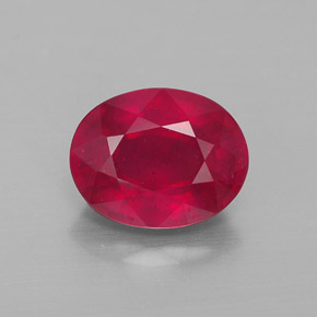 Rubis rouge naturelle coupe ovale, 2,89 ct, VS-SI