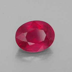 Rubis rouge naturelle coupe ovale, 2,89 ct, VS-SI