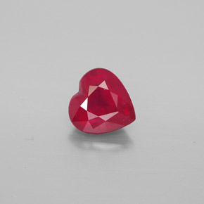 Rubis rouge naturelle forme de coeur, 1,51 ct, VS-SI