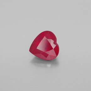 Rubis rouge naturelle forme de coeur, 1,51 ct, VS-SI