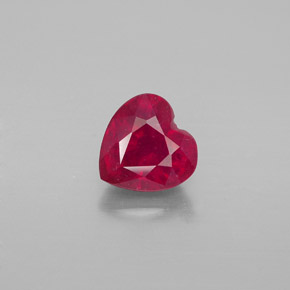 Rubis rouge naturelle forme de coeur, 1,91 ct, VS-SI