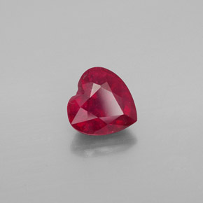 Rubis rouge naturelle forme de coeur, 1,91 ct, VS-SI