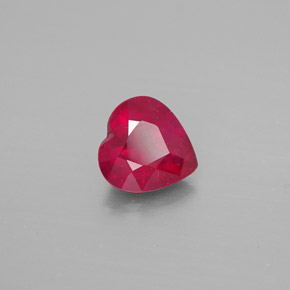 Rubis rouge naturelle forme de coeur, 1,38 ct, VS-SI