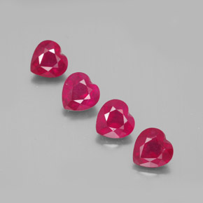 Achetez naturel ct rouge rubis gems, forme de coeur, en provenance madagascar chez gemselect. en stock, livraison internationale!