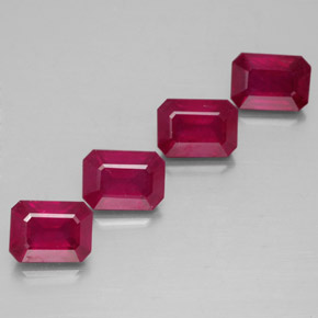Achetez naturel ct rouge rubis gems, taille émeraude, en provenance madagascar chez gemselect. en stock, livraison internationale!