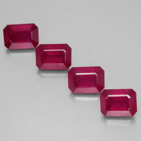 Achetez naturel ct rouge rubis gems, taille émeraude, en provenance madagascar chez gemselect. en stock, livraison internationale!