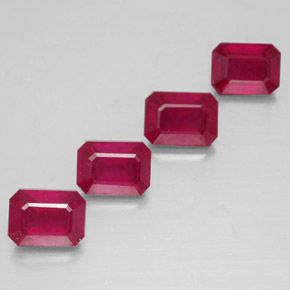 Achetez naturel ct rouge rubis gems, taille émeraude, en provenance madagascar chez gemselect. en stock, livraison internationale!
