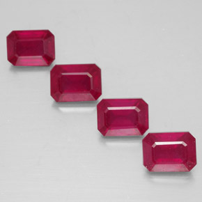 Achetez naturel ct rouge rubis gems, taille émeraude, en provenance madagascar chez gemselect. en stock, livraison internationale!