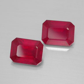 Achetez naturel ct rouge rubis gems, taille émeraude, en provenance madagascar chez gemselect. en stock, livraison internationale!