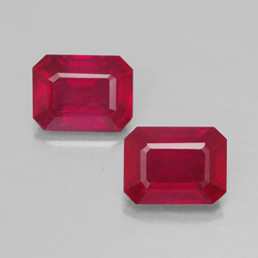 Achetez naturel ct rouge rubis gems, taille émeraude, en provenance madagascar chez gemselect. en stock, livraison internationale!