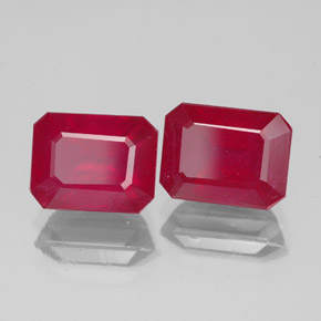 Achetez naturel ct rouge rubis gems, taille émeraude, en provenance madagascar chez gemselect. en stock, livraison internationale!