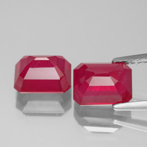 Achetez naturel ct rouge rubis gems, taille émeraude, en provenance madagascar chez gemselect. en stock, livraison internationale!