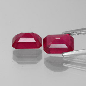 Achetez naturel ct rouge rubis gems, taille émeraude, en provenance madagascar chez gemselect. en stock, livraison internationale!