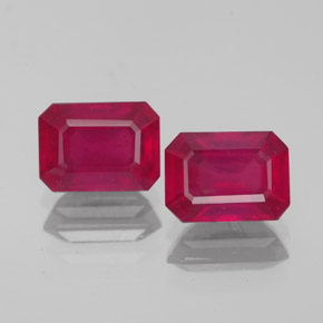 Achetez naturel ct rouge rubis gems, taille émeraude, en provenance madagascar chez gemselect. en stock, livraison internationale!