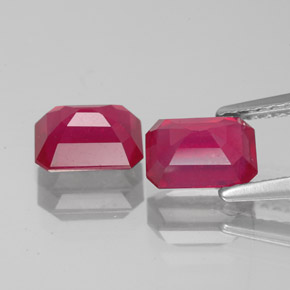 Achetez naturel ct rouge rubis gems, taille émeraude, en provenance madagascar chez gemselect. en stock, livraison internationale!