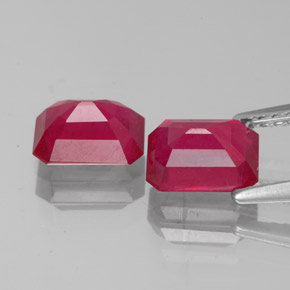 Achetez naturel ct rouge rubis gems, taille émeraude, en provenance madagascar chez gemselect. en stock, livraison internationale!